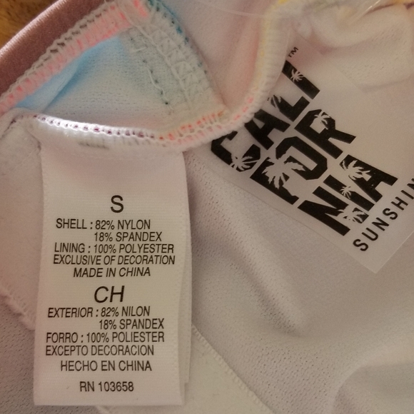 California Sunshine Multi Stripe Crochet Trim Suit - Picture 7 of 8